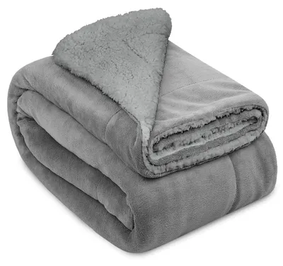 Immagine prodotto di Coperta Beautissu Sherpa Coperta per la casa Coperta morbida Grigio chiaro Alina, 220x240 cm
