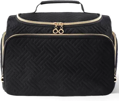 Produktbild von Große Toilette - Reisetasche Kosmetik - Geräumige Toilette Tasche mit Griff - Portable Make-up Tasche für Männer und Frauen - Ideal für Campin