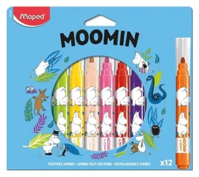 Produktbild von Flammastifte Mumins, Jumbo, 12 Stück, MAPED