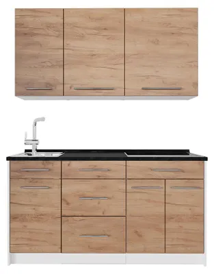 Obrázek produktu pro Jednotková kuchyně Vicco Fame-Line Zlatý mocný dub 150 cm, PD Antracit, Model 62970