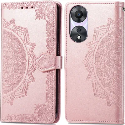 Zdjęcie produktu dla imoshion Mandala Bookcase dla Oppo A58 - różowe złoto