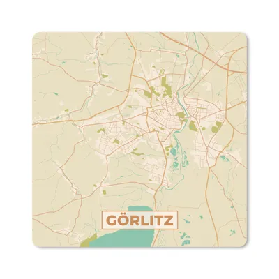 Produktbild von MuchoWow® Mauspad Mousepad Karte - Stadtplan - Görlitz - Vintage 20x20 cm - Mousepads - Maus Mat - Pad - Mausunterlage - Desk Mat - Bureauartikeln