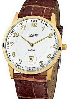 Produktbild von Regent Herrenarmbanduhr GM-1401 Leder