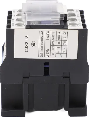 Imagen del producto de Contactador AC, carcasa ignífuga ABS, contactos plateados reforzados, contactador para motor eléctrico, 380V, 18A