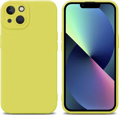Produktbild von Cadorabo Hülle für Apple iPhone 14 Schutz Hülle in Gelb TPU Silikon Etui Case Handyhülle