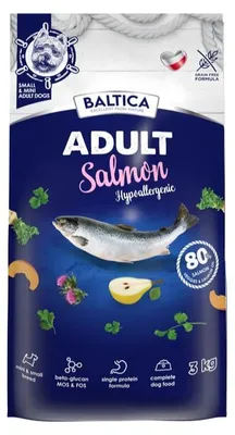 Produktbild von BALTICA Excellent Hypoallergenic Adult Small breeds Salmon - trockenfutter für Hunde - 3kg