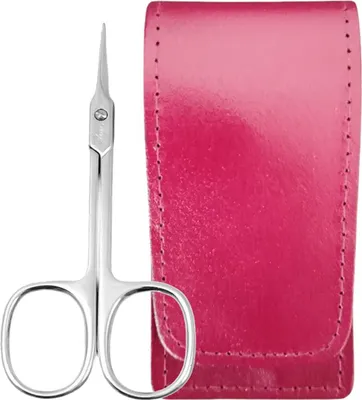 Produktbild von Solingen Turmspitze Schere mit Echt-Leder Etui – Germany Magenta