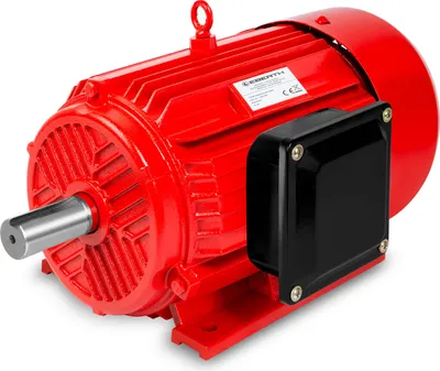 Produktbild von EBERTH Elektromotor 400V mit 7,5 kW Leistung, Drehstrommotor aus Aluminium, 3-Phasen, Drehzahl 2900 U/min., Stromstärke 15 A, Leistungsfaktor 0,95