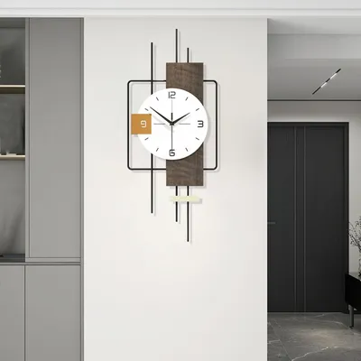 Moderne Wanduhr, groß, leise, 72x30 cm, Wohnzimmer-Deko