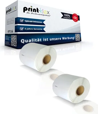 Produktbild von 2x Kompatible Etiketten-Rollen für Dymo 99014 Labelwriter 450 450 Duo 450Series 450 Turbo 450Twin Turbo DUO SE450LTwin Turbo 99014 S0722430 101mm x  54mm 220 Etiketten  Print Plus Serie