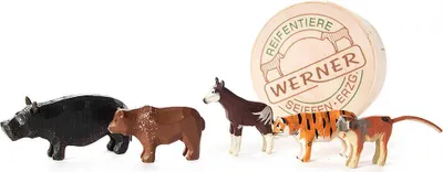 Productafbeelding van Houten dierfiguur in blikdoosje (4 cm) van Dregeno Seiffen