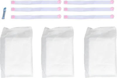 Produktbild von 3 Stück postpartale Menstruationseinlagen, dosiertes Ablenkungsdesign, hautfreundliche, atmungsaktive Einzelverpackung, Damenbinden