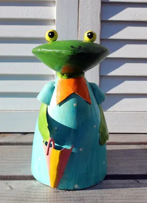 Produktbild von Zaunhocker Frau Frosch Schirm
