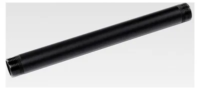 Produktbild von Temperguss Rohr für Möbelbau mit 3/4 Zoll Gewinde für DIY Kleiderstange im Industrial Loft Design | Pulverbeschichtetes Wasserrohr in Schwarz für Kleiderschrank (40 cm)