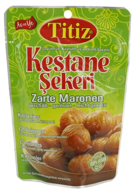 Produktbild von Titiz | Kestane Şekeri – Zarte Maronen | geschält, geröstet & leicht gesüßt | 125 g