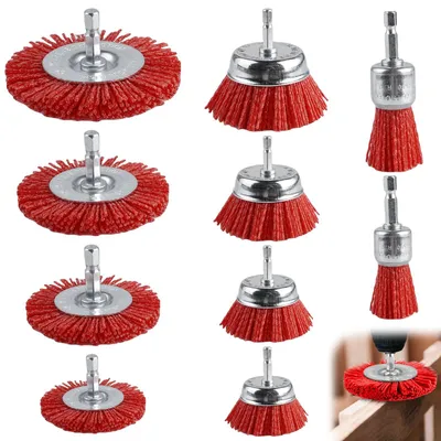 Produktbild von Set von 10 Nylon Bohrbürsten zur Rostentfernung