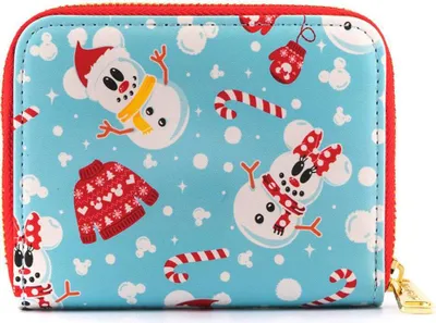 Produktbild von Loungefly Disney by Loungefly Geldbeutel Snowman Minnie & Mickey AOP LF-WDWA1785