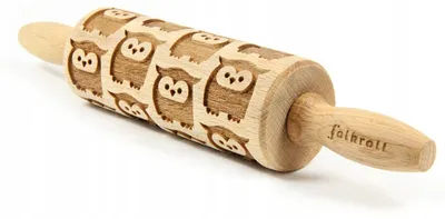 Produktbild von Folkroll Harry Potter Motiv-Teigrolle Holz graviert 24 cm