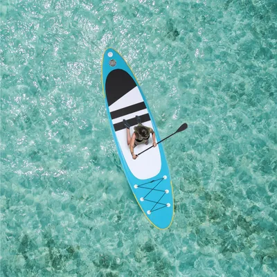Zdjęcie produktu dla Nadmuchiwana deska do paddleboardingu, solidna konstrukcja, przenośna, kolor niebieski