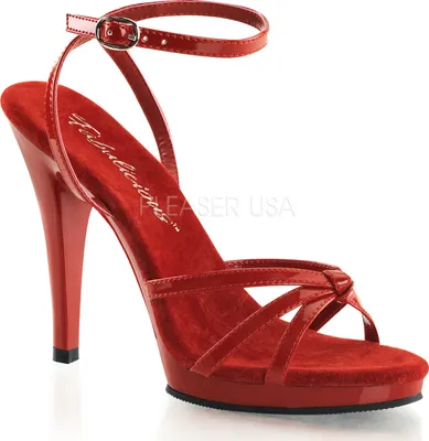 Produktbild von FABULICIOUS FLAIR-436 Rote Sandalette mit Riemchen und Miniplateau