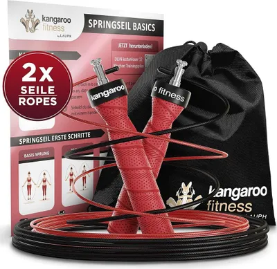 Productafbeelding van Kangaroo Fitness sprongtouw, 300 cm, rood/zwart