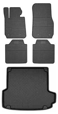 Zdjęcie produktu dla Dywaniki gumowe + mata bagażnika do BMW Seria 3 F34 2013-2020 (standardowy bagażnik) – czarne, dopasowane – Wielganizator SolidPRO