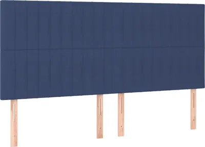 Produktbild von vidaXL Kopfteil Blau 160x5x118/128 cm Stoff