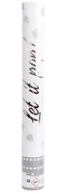 Zdjęcie produktu dla Armatka konfetti płatki róż biały papier 40cm - Amscan