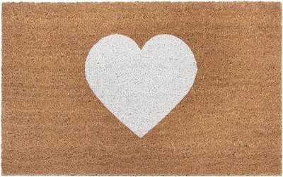 Immagine prodotto di Tappetino in fibra di cocco Unyqoos® per interni ed esterni, naturale, 45 x 75 cm – assorbe lo sporco, resistente alle intemperie e antiscivolo, ideale per ingressi, terrazze e balconi
