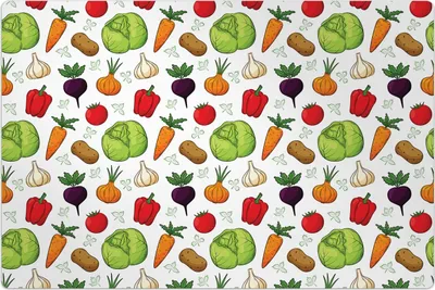 Produktbild von Küchenmatte 80x120 cm Vinylmatte Bodenmatte Dekoration - Platzdeckchen Gemüse