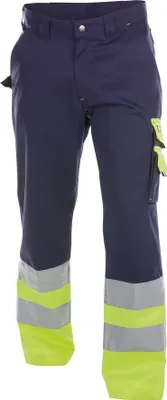Immagine prodotto di DASSY® Omaha pantaloni ad alta visibilità BLU SCURO/GIALLO NEON Taglia 52 Lunghezza: STANDARD