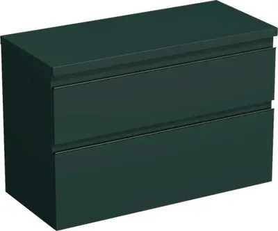 Produktbild von Jungborn Waschtischunterschrank TRENTA BxHxT 96,7 x 64,6 x 44,5 cm Frontfarbe grün salvia matt TRE DESK 100 2Z B A9146