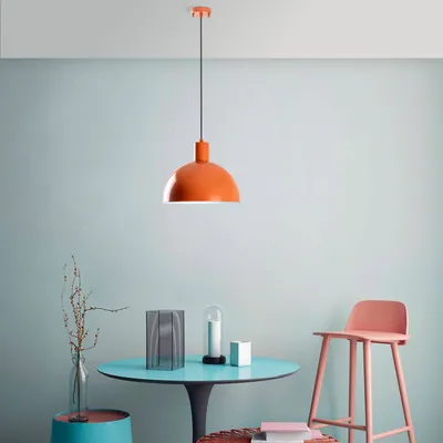 Produktbild von Opviq, Kure 993 - Orange,Leuchter, Orange, METALLKÖRPER, 30 x 30 x 43 - 143 cm
