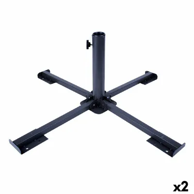 Obrázek produktu pro Podstavec pro slunečník Aktive 86 x 34 x 86 cm černý kov (2 kusy)