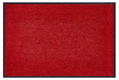 Waschbare Fußmatte 90x120 cm Rot rutschfest rechteckig
