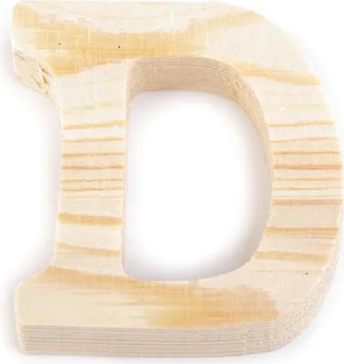 3D Holzbuchstabe 8 cm, natur - Buchstaben Zeichen