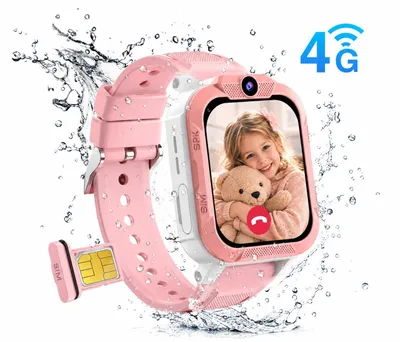 Zdjęcie produktu dla Smartwatch dla dzieci z GPS i funkcją wideorozmów – wodoodporny (IP68), bateria 850 mAh, przycisk SOS – idealny dla uczniów szkół podstawowych (1,85 cala, kompatybilny z systemami Android/iOS)