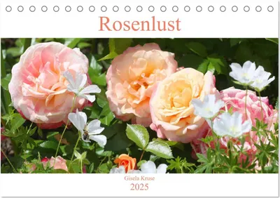 Produktbild von Rosenlust (Tischkalender 2025 DIN A5 quer), CALVENDO Monatskalender
