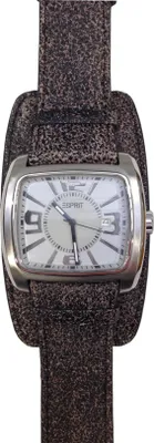 Produktbild von Esprit Herrenuhr Analog Edelstahl Lederband Grau Silber Datum ES102151003