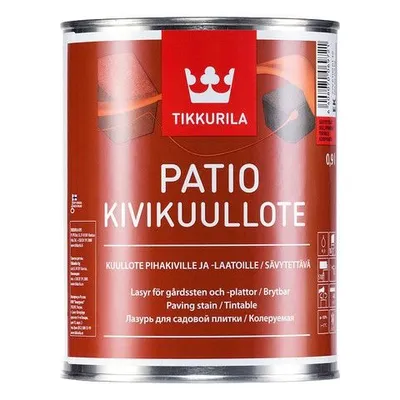 Produktbild von Tikkurila Patio Kivikuullote Betonfleck Pflaster Betonplatten Farbauswahl 0.9L