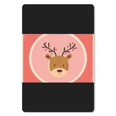 Produktbild von MuchoWow® Mauspad Mousepad Rentier - Zitate - Weihnachten - Frohe Weihnachten - Rot - Vintage 40x60 cm - Mousepads - Maus Mat - Pad - Mausunterlage - Schreibtisch Accesoire
