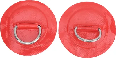 Zdjęcie produktu dla 2 sztuki nadmuchiwanej łódki kajakowej DRing Pad Patch PVC morska stała klamra ze stali nierdzewnej (czerwona)