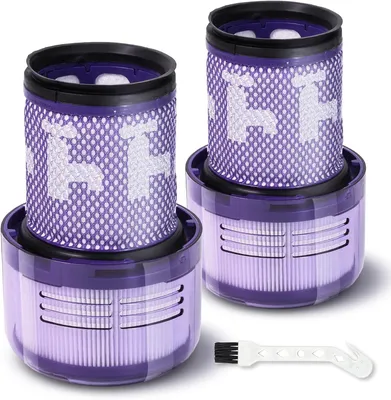 Produktbild von Ersatzfilter für Dyson V12 SV34 SV35, 2 Pack Filter & 1 Reinigungsbürste Kompatibel mit Detect Slim, Detect Slim Animal, Slim+ Cordless Vacuum and V12 Slim Absolute, SV34, SV35, Teil Nr. 971517-01