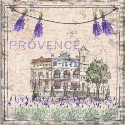Produktbild von ARTland Wandbild Alu für Innen & Outdoor Provence-meine Liebe Größe: 50x50 cm