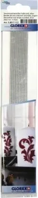 Produktbild von Verzierwachsstreifen 14Stück, 200x2mm, silber - halbrund