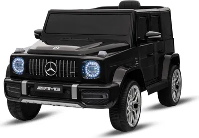 Produktbild von Elektrisches Kinderauto Mercedes G Neu, Schwarz, Original lizenziert, Batteriebetrieben, Öffnende Türen, Einzelsitz, 2x Motor, Lithiumbatterie, 2,4 GHz Fernbedienung, Hinterradfederung, Sanftes Anfahren