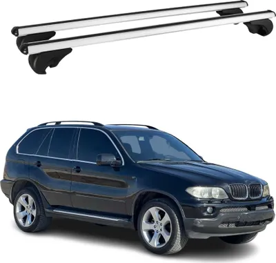Image de Barres de toit transversales pour BMW X5 E53 1999-2006 Aluminium Argent