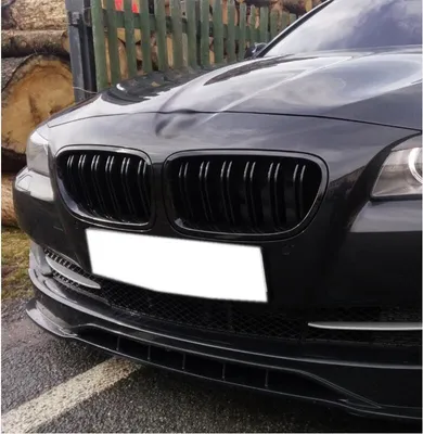 Produktbild von Kühlergrill Sport Grill passend für BMW 5er F10 F11 Set schwarz glanz Doppelsteg