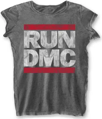Obrázok produktu pre Run DMC DMC Logo Burnout Charcoal Grey L Dámske Tričko