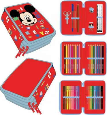 Produktbild von Disney Mickey gefülltes 3-stöckiges Federmäppchen